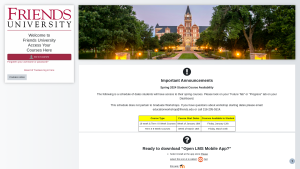 Latest lms.friends.edu screenshot